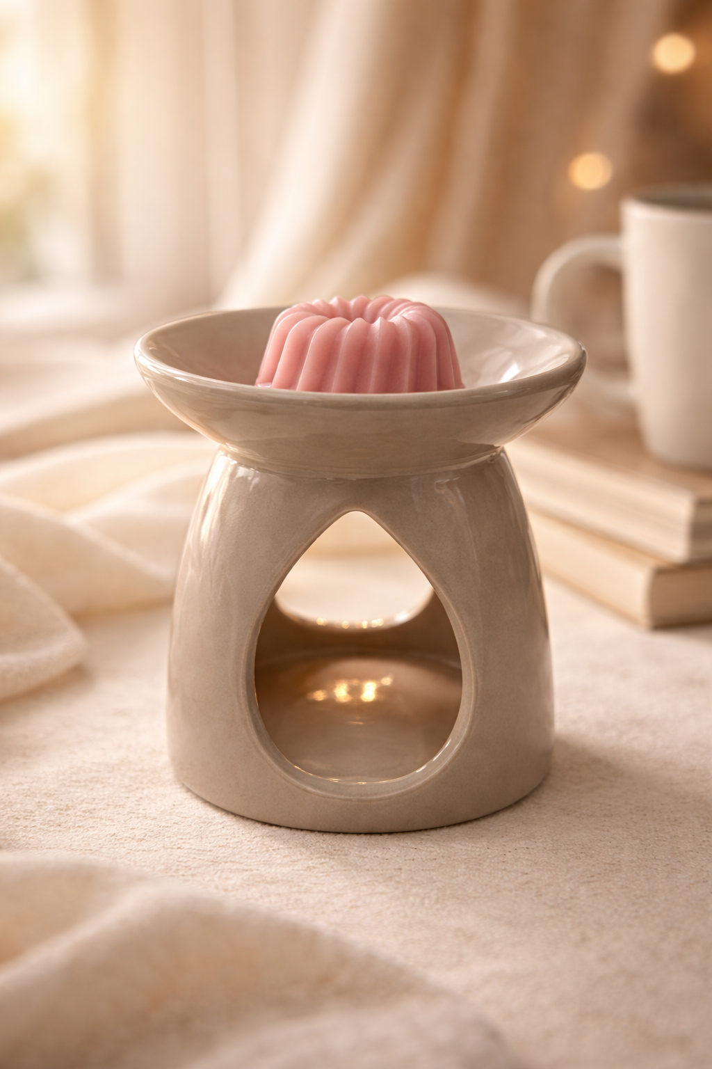 Brûle-Fondant Céramique – Taupe Élégant