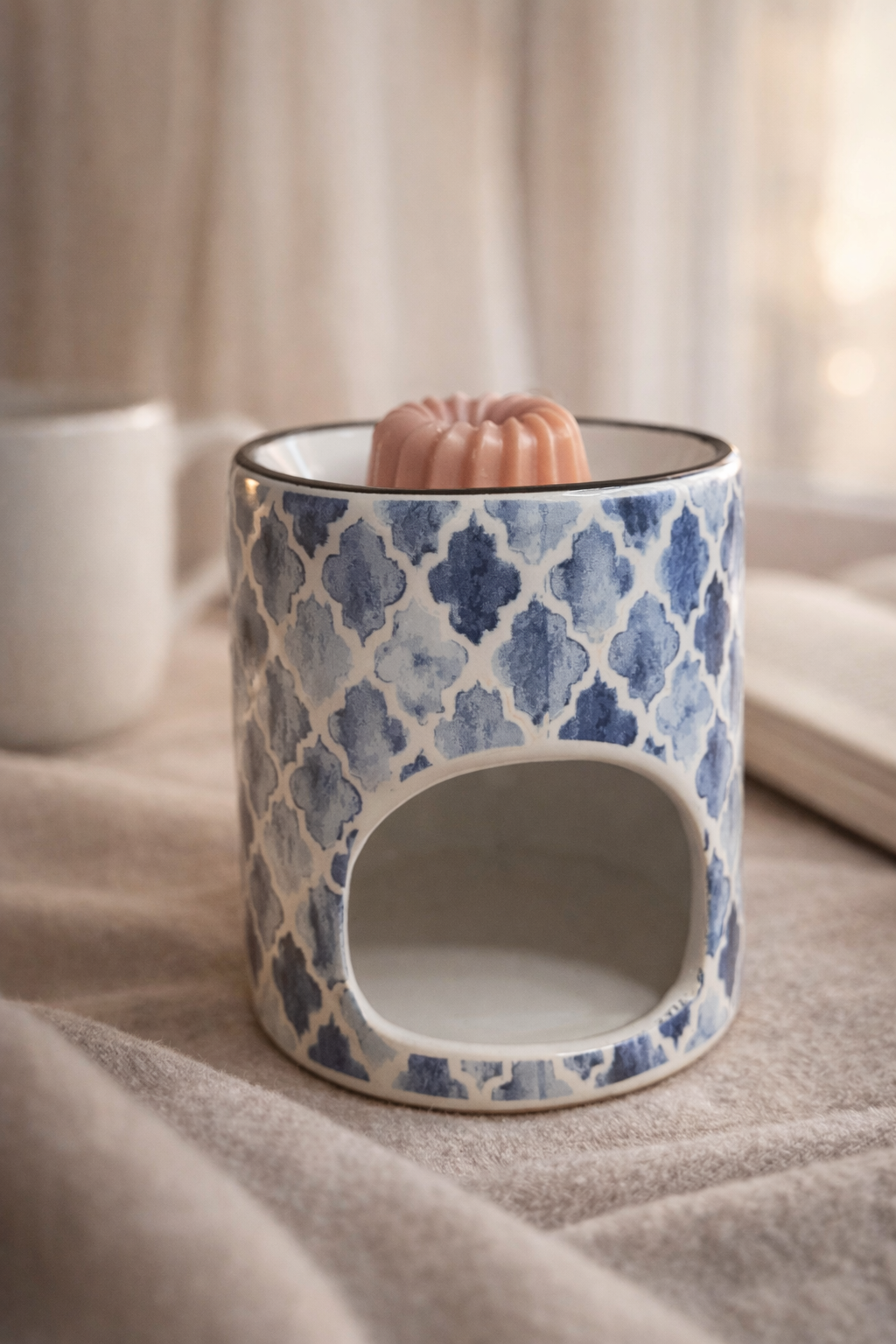 Brûle-Fondant Céramique – Motif Bleu Azur