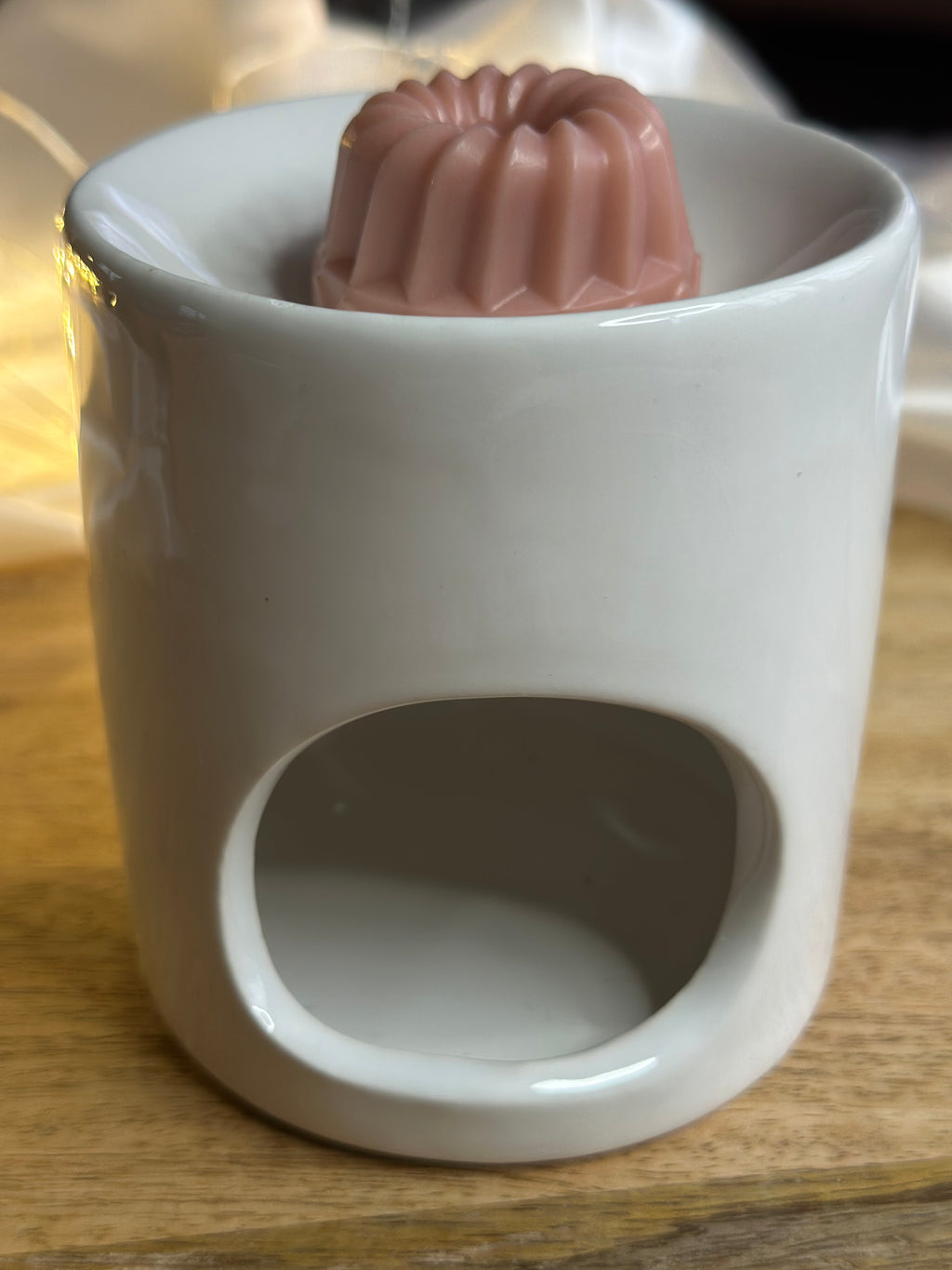 Brûle-fondant “Cœur Pur” – Céramique blanche & cœur rouge